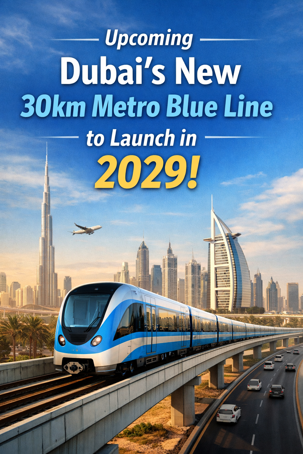 Upcoming Dubai’s New 30km Metro Blue Line
